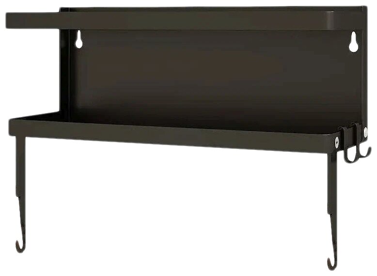 Полка магнитная универсальная / Магнитная полка держатель, (цвет черный), LettBrin - фотография № 1