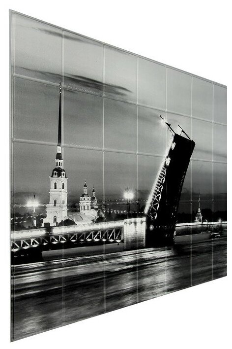 Панель ПВХ Плитка санкт-петербург в 3 частях 964х484 мм х 3 шт - фотография № 4