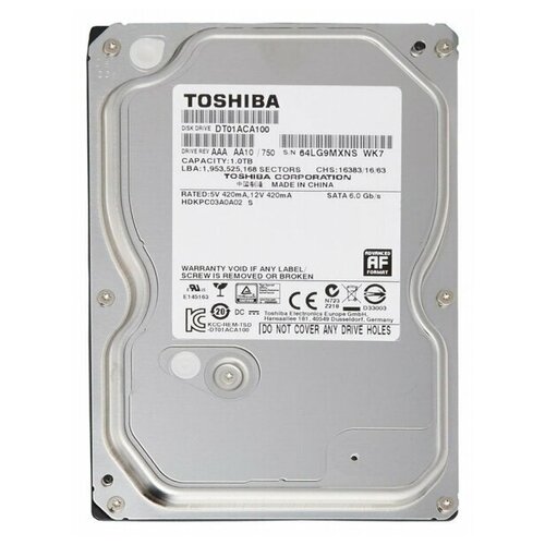 1 ТБ Внутренний жесткий диск Toshiba HDKPC03A0A02 (HDKPC03A0A02) toshiba 4 тб внутренний жесткий диск