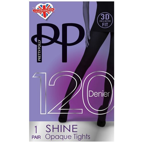 Колготки Pretty Polly Premium Opaques, 120 den, размер S-M, черный колготки pretty polly premium opaques 120 den размер m l черный