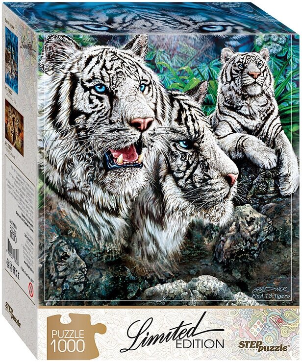 Пазл Step Puzzle Найди 13 тигров, 1000 эл. 79808