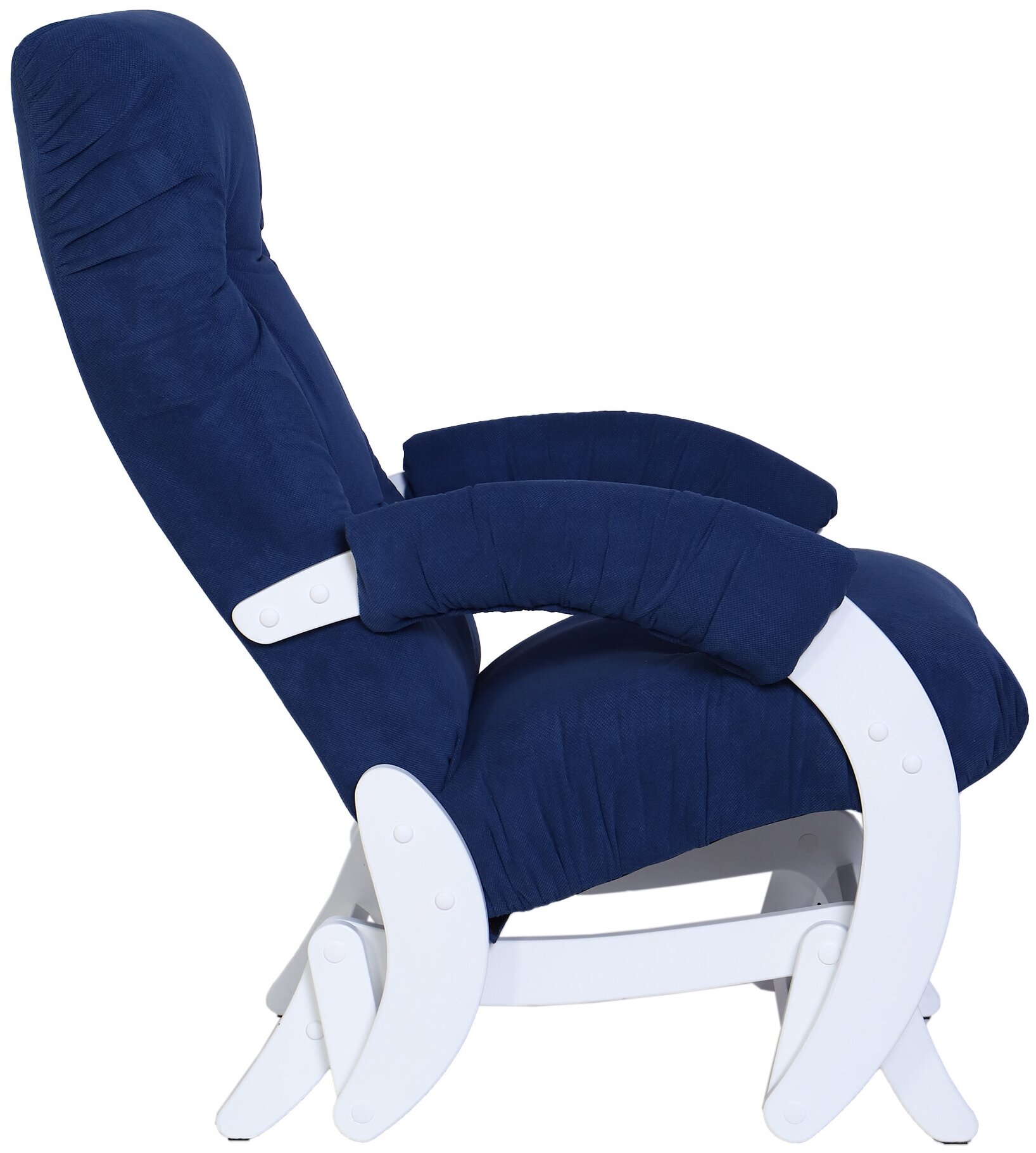 Кресло-маятник Мод. 68 Консул PRIME Verona Denim blue, Молочный дуб-эмаль