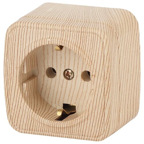 3-202-11 Intro Розетка 2P+E Schuko, 16А-250В, IP20, ОУ, Polo, сосна, 1шт