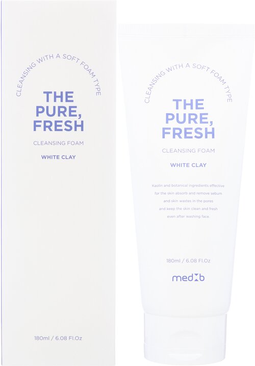 MEDB The pure, Fresh cleansing foam [White Clay] Освежающая очищающая пенка для умывания с белой гли