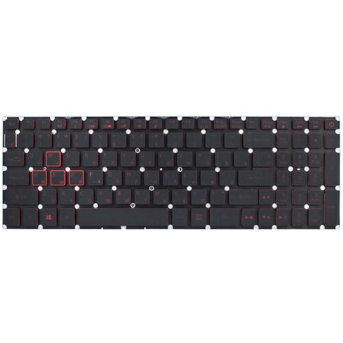 Клавиатура с подсветкой для ноутбука Acer Nitro 5 AN515-31 / AN515-41 / AN515-42 / AN515-51 / AN515-52 / AN515-53 / N17C1 клавиатура для ноутбука acer nitro 5 an515 an515 51 an515 52 an515 53 черная красные кнопки