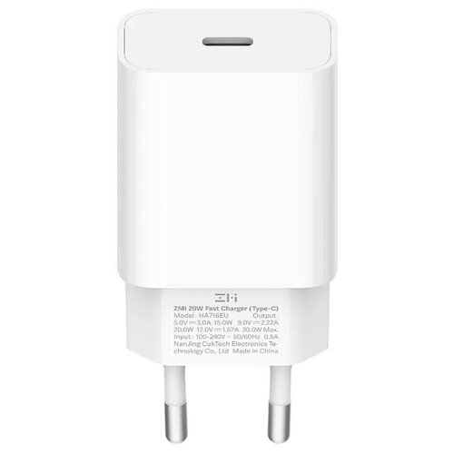 Беспроводное зарядное устройство ZMI HA716, EU, white сетевое зу tfn 2 usb usb c pd 20w white б кабеля