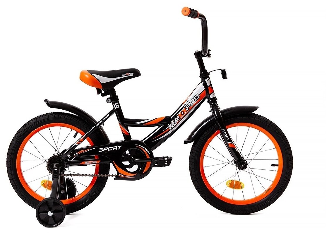 Велосипед детский MAXXPRO SPORT 16" черно-оранжевый SPORT-16-6