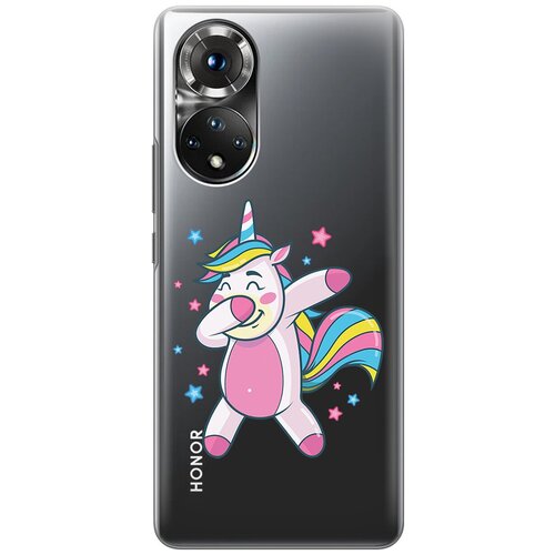 Силиконовый чехол с принтом Unicorn Dab для Honor 50 / Huawei Nova 9 / Хонор 50 / Хуавей Нова 9 силиконовый чехол на honor 50 huawei nova 9 хонор 50 хуавей нова 9 с 3d принтом pi pi pi прозрачный