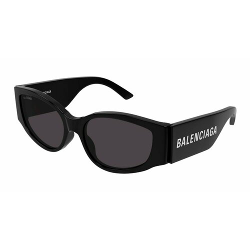 фото Солнцезащитные очки balenciaga bb0258s 001, прямоугольные, оправа: пластик, с защитой от уф, черный