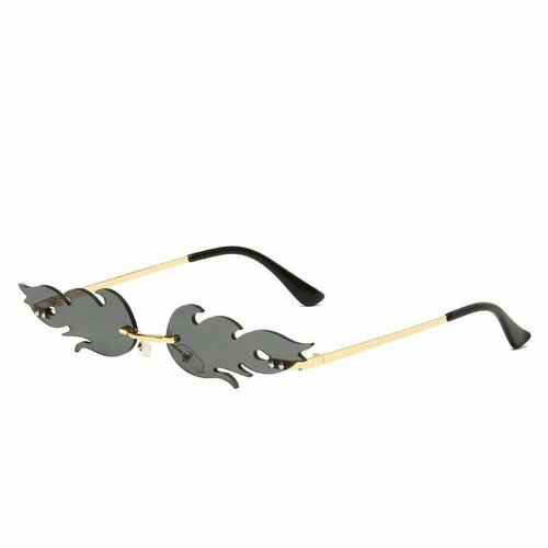 фото Солнцезащитные очки , фигурные, оправа: пластик, золотой igeek store