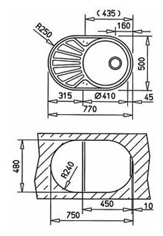 Teka Мойка для кухни Teka DR 77 1B 1D LUX - фотография № 2