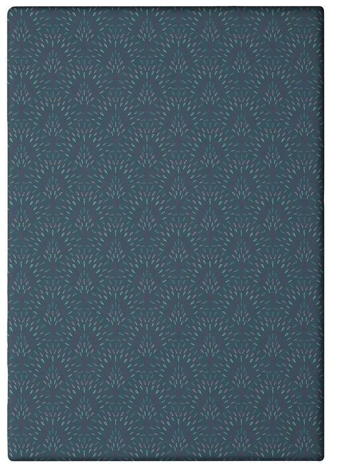 Простыня Самойловский Текстиль Инди бязь 220х240, синий . - фотография № 1