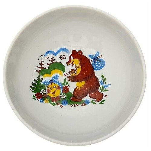 Миска 350 мл Веселый Колобок (фарфор) 1489819