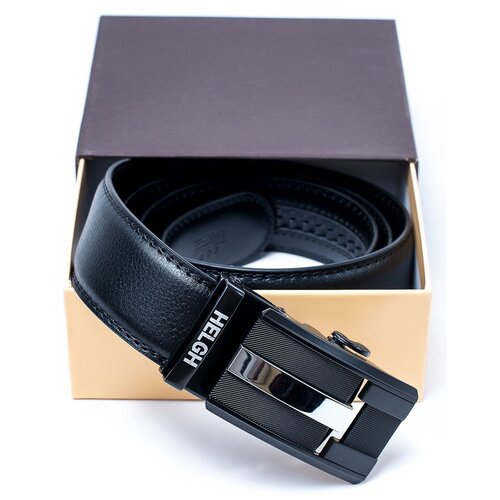 фото Ремень мужской натуральная кожа автоматическая пряжка helgh