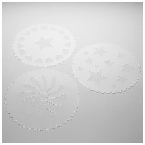 Набор трафаретов для украшения выпечки и тортов BE-0387/3 