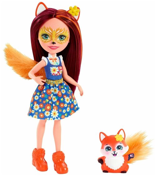 Mattel Enchantimals Кукла Энчантималс (Enchantimals Felicity Fox & Flick) Фелисити Фокс с питомцем (перевыпуск)