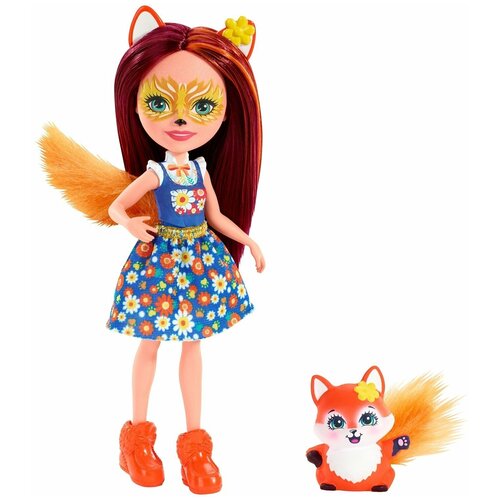 Mattel Enchantimals Кукла Энчантималс (Enchantimals Felicity Fox & Flick) Фелисити Фокс с питомцем (перевыпуск) куклы и пупсы кукла энчантималс редвард петушок с питомцем клак enchantimals mattel