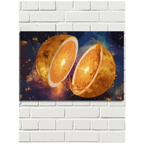 Картина по номерам космос космический фрукт апельсин - 6831 Г 60x40 картина по номерам на холсте космос космический фрукт апельсин 6831 г 30x40