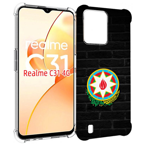 Чехол MyPads герб азербайджана для OPPO Realme C31 задняя-панель-накладка-бампер