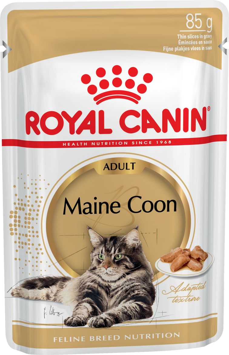Влажный корм для кошек Royal Canin Мейн-кун мясное ассорти 12 шт. х 85 г (кусочки в соусе)