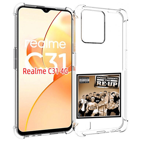 Чехол MyPads EMINEM PRESENTS, THE RE-UP для OPPO Realme C31 задняя-панель-накладка-бампер чехол mypads eminem the marshall mathers lp 2 для oppo realme c31 задняя панель накладка бампер