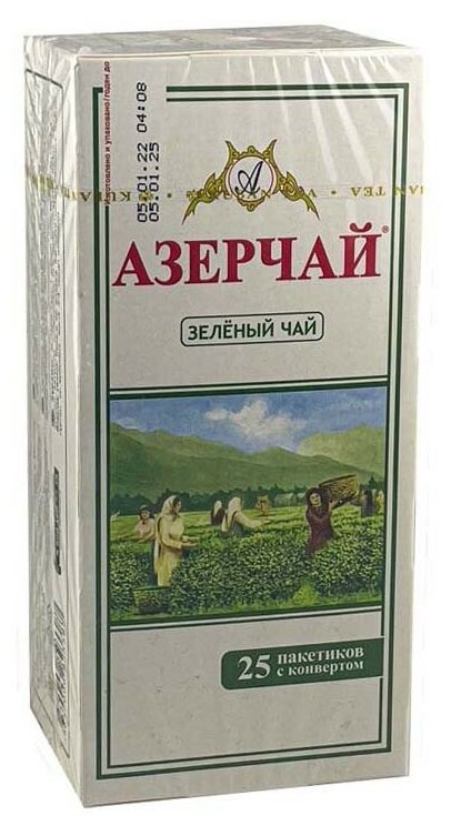 Азерчай зеленый пакетированный, 25пак - фотография № 12