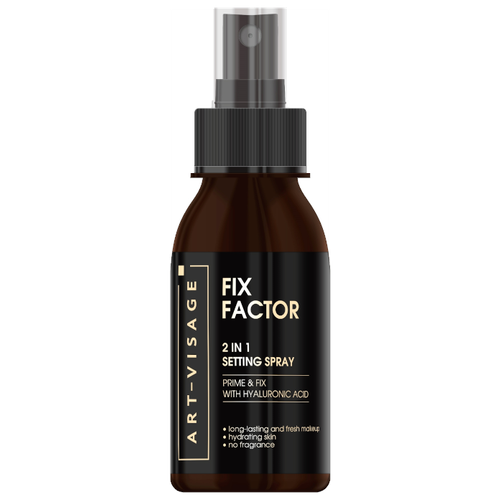 ART-VISAGE Фиксатор макияжа 2 в 1 FIX FACTOR, 105 мл, 02 нейтральный