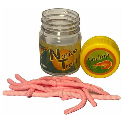 Силиконовая приманка Доширак , Fish Season 105мм , Цвет Розовый (PA44) , Ароматизатор Креветка , 6шт/уп