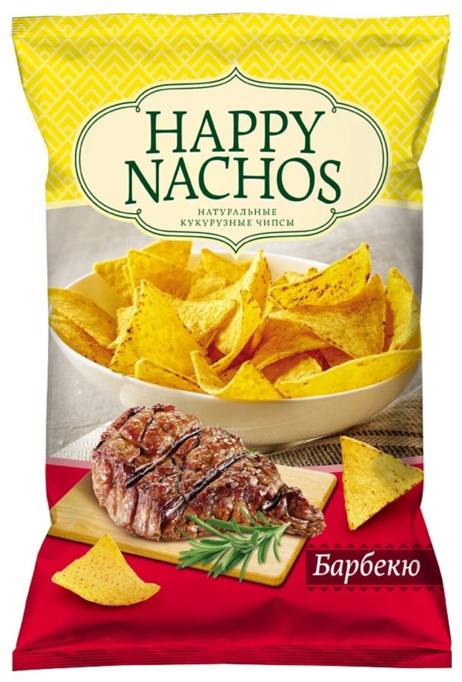 Чипсы Happy Nachos кукурузные Барбекю, 150 г