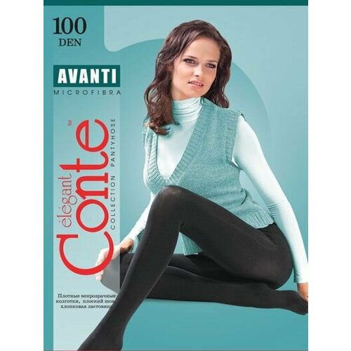 Колготки  Conte Elegant Avanti, 100 den, с ластовицей, матовые, размер 2, коричневый