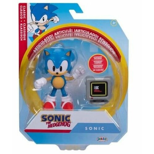 Sonic The Hedgehog Sonic Action Figure Classic with Monitor Фигурка Соник 10 см.