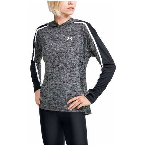 фото Лонгслив under armour twist graphic hoodie, размер xs, черный, серый