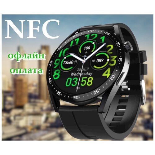 Круглые смарт часы HIGH-QUALITY SMART WATCHES с голосовым помощником Умные часы Часы Блютуз 52 Черный 299000₽