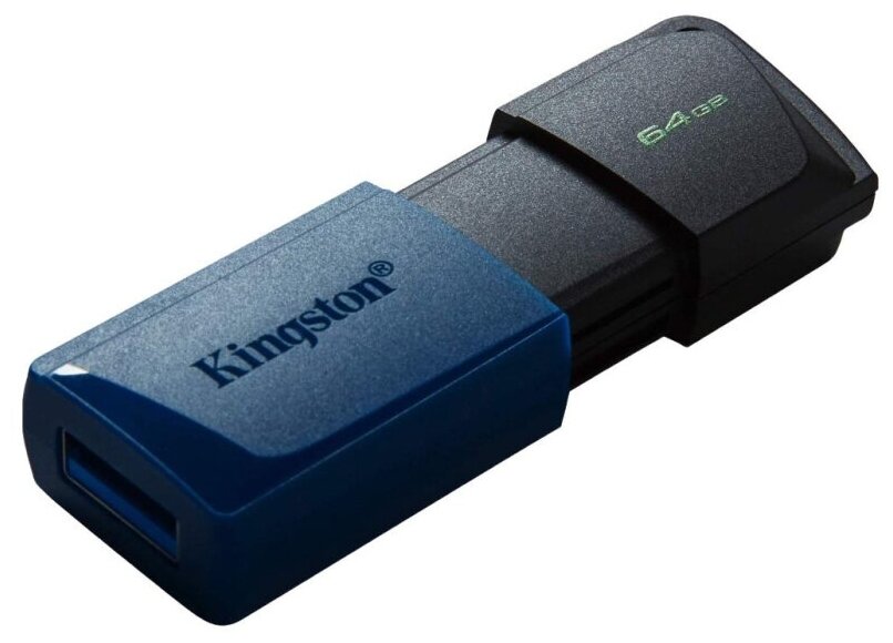 Флеш Диск Kingston 64Gb DataTraveler Exodia M Dtxm/64gb USB3.0 черный/синий Dtxm/64gb