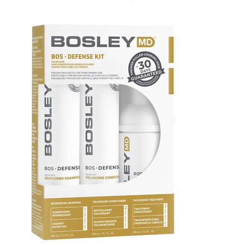 Bosley Система для предотвращения истончения и выпадения волос Bos Defense Color Safe Starter Pack (кондиционер 150мл + шампунь 150мл + уход 100мл) bosley система для предотвращения истончения и выпадения волос bos defense color safe starter pack кондиционер 150мл шампунь 150мл уход 100мл