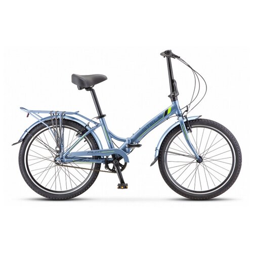 Складной велосипед Stels Pilot 770 24 V010, год 2022, цвет Серебристый-Зеленый