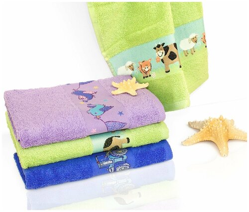 Комплект махровых полотенец Kids towel 2шт Maison dor (сиреневый), Комплект полотенец