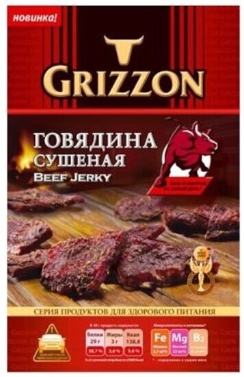 Сушеное мясо Grizzon Говядина 36 г