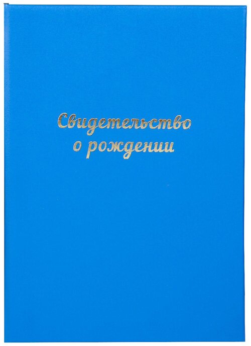 Канцбург Папка для свидетельства о рождении Синяя А4, бумвинил, синий