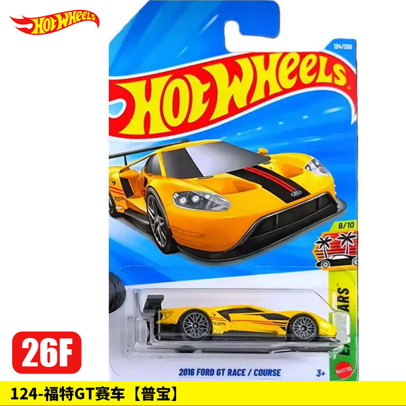 Модель автомобиля Hot Wheels 2026F, Ford GT, гоночный, металлический, игрушка, коллекционная