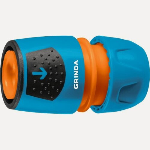 Изображение товара Соединитель Grinda универсальный PROLine TU-A для шланга, 1/2"-3/4", быстросъёмный, с автостопом, пластиковый с TPR