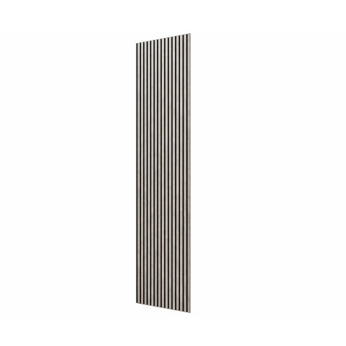 Акустическая панель, черный войлок, 2750х600х19мм, рейки МДФ цвет - дуб старинный светло-серый. Панель АCUSTICA. Cosca Decor