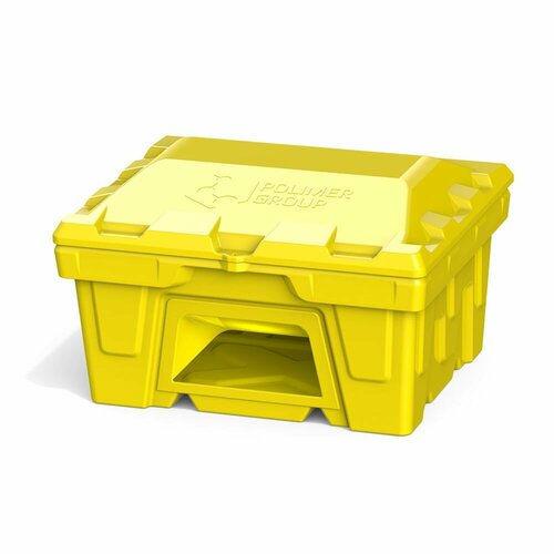 Ящик для хранения Polimer Group, для соли, реагентов с дозатором, желтый, 250 л