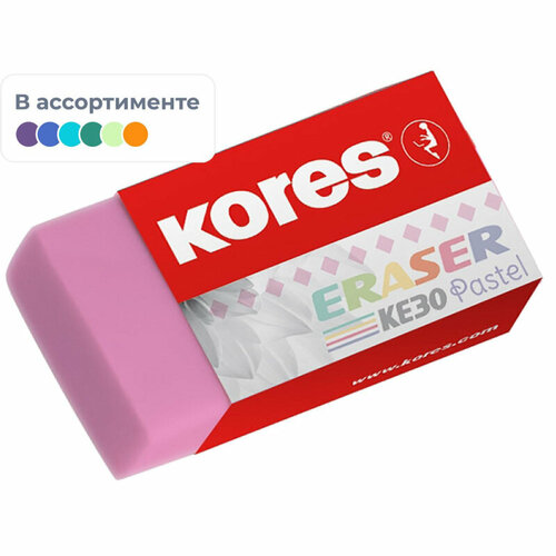 Ластик Kores 40x21x10мм в ассортименте KE-30 40305 106₽