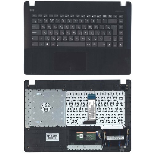 Клавиатура для Asus X451CA черная с черным топкейсом