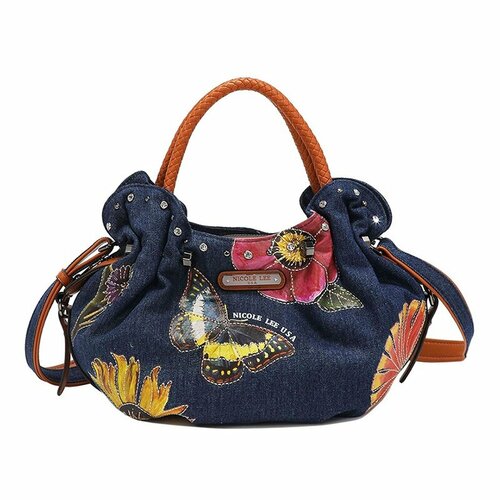 Сумка NICOLE LEE, коричневый, синий
