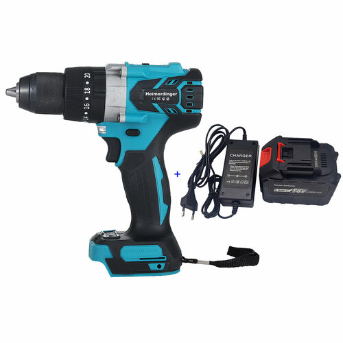 Аккумуляторная ударная бесщеточная дрель Heimerding LB176s 18V 13мм с 1 батареей 6Ah 718700₽