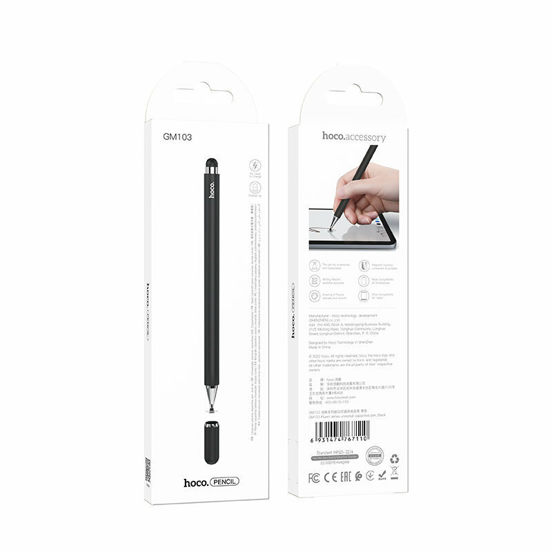 Стилус Hoco GM103 Fluent series universal capacitive pen - Black