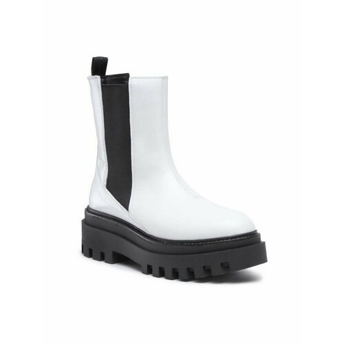 Ботинки Calvin Klein Jeans, размер EU 40, белый полусапоги calvin klein jeans chunky chelsea boot черный