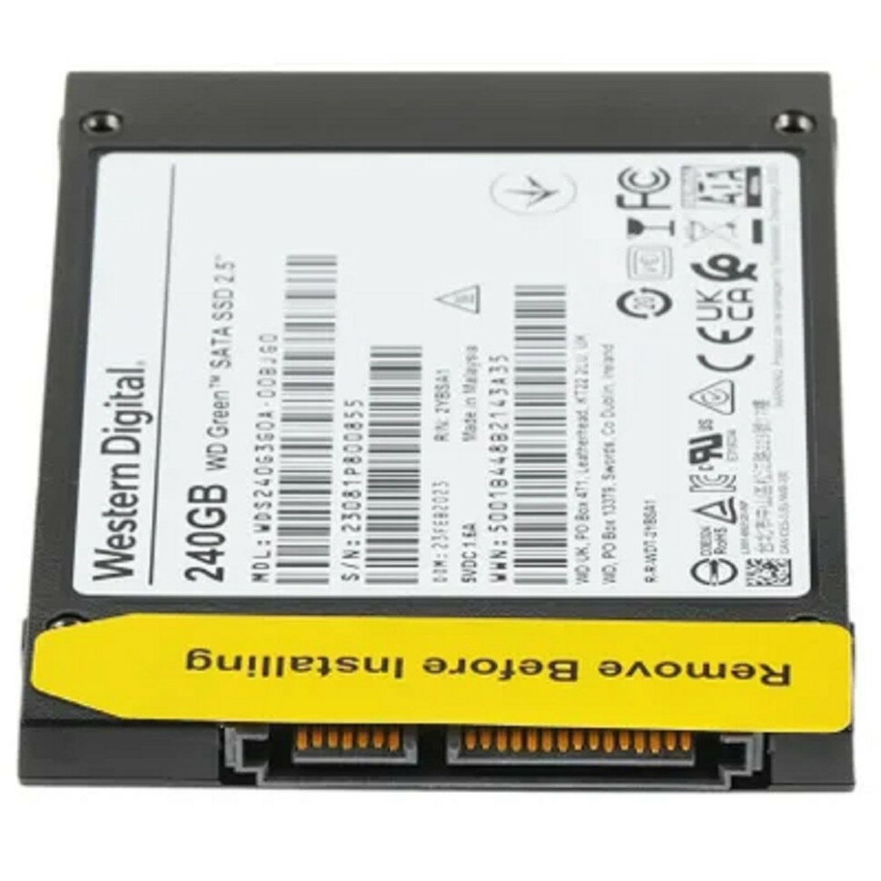 Накопитель SSD 2.5'' Western Digital WD Green 240GB SATA 6Gb/s SLC 545MB/s MTTF 1M 7nm - фото №6